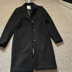 Abercrombie the dad coat Classic Black Trench Coat